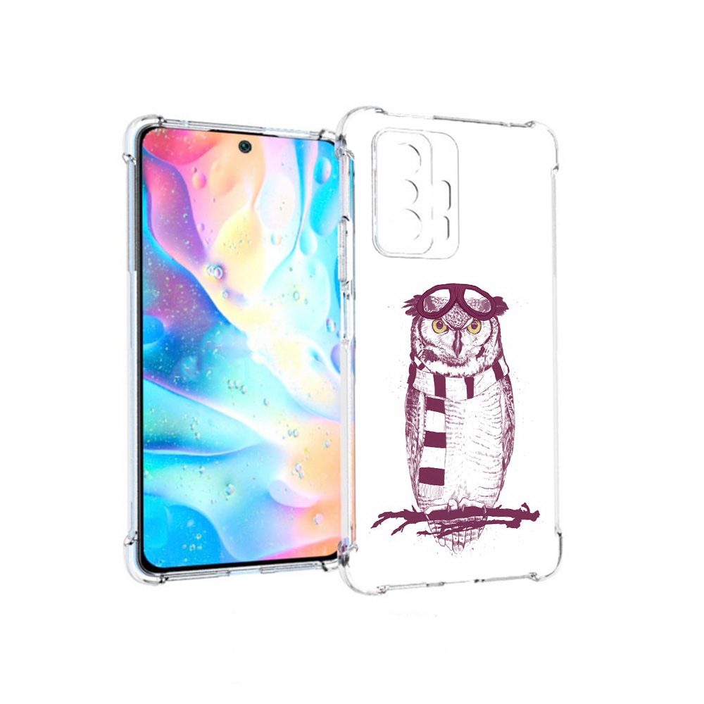 

Чехол MyPads Tocco для Xiaomi 11T Pro сова-летчик (PT163474.285.612), Прозрачный, Tocco
