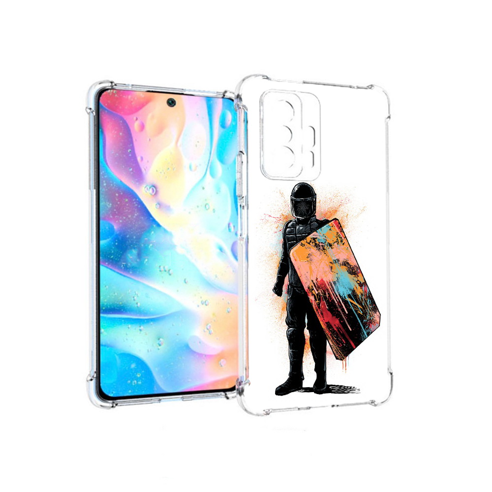 

Чехол MyPads Tocco для Xiaomi 11T Pro солдат с красочным щитом (PT163474.285.614), Прозрачный, Tocco