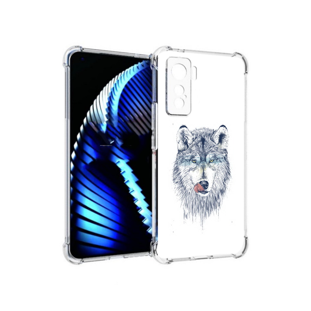 

Чехол MyPads Tocco для Vivo iQOO 5 голодгый волк, Прозрачный, Tocco