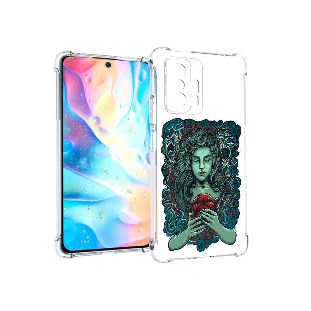 

Чехол MyPads Tocco для Xiaomi 11T Pro спящая девушка (PT163474.285.619), Прозрачный, Tocco
