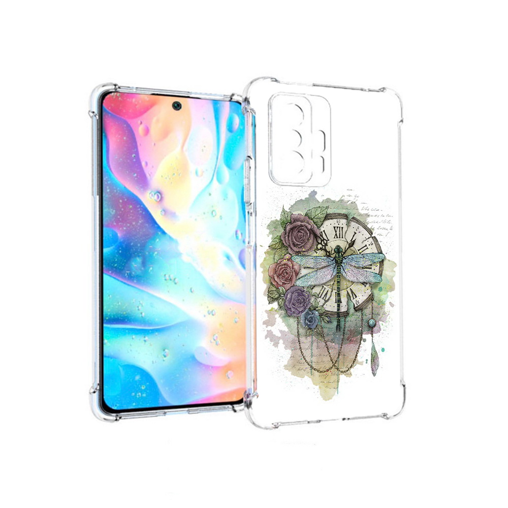 Чехол MyPads Tocco для Xiaomi 11T Pro старинные часы в цветах (PT163474.285.621)