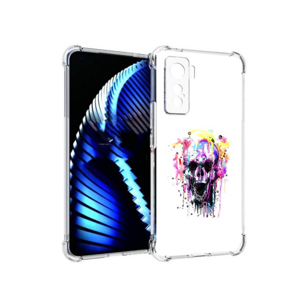 

Чехол MyPads Tocco для Vivo iQOO 5 граффити череп, Прозрачный, Tocco