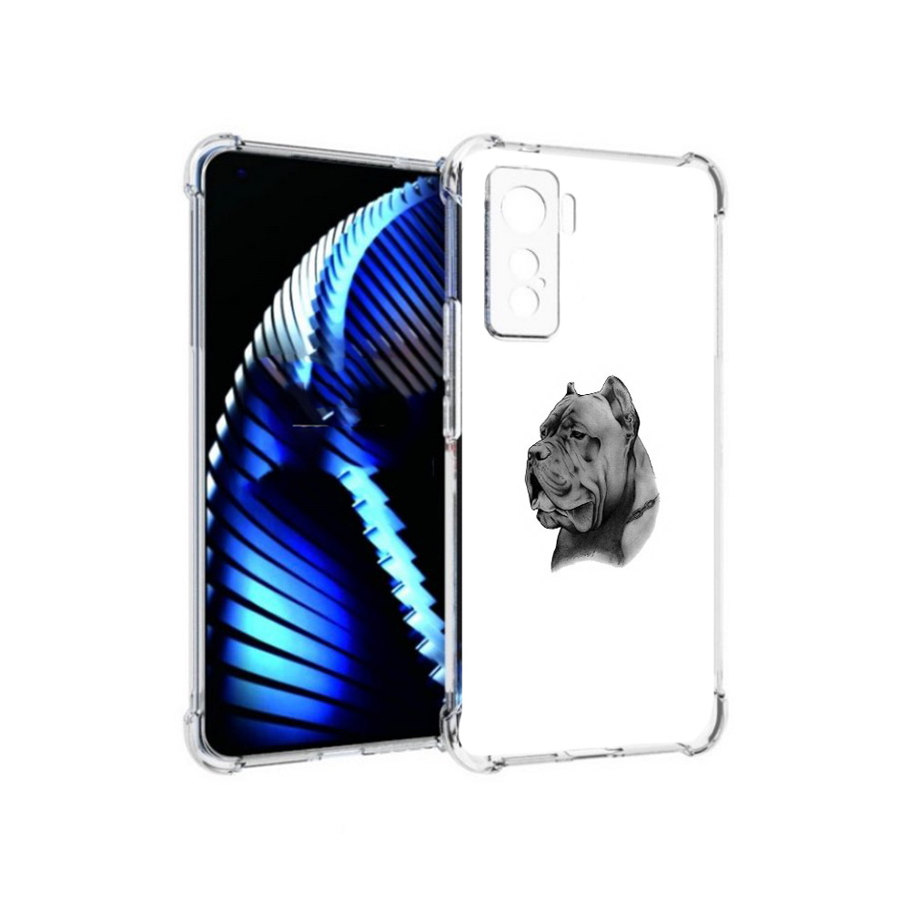

Чехол MyPads Tocco для Vivo iQOO 5 грозный бульдог, Прозрачный, Tocco