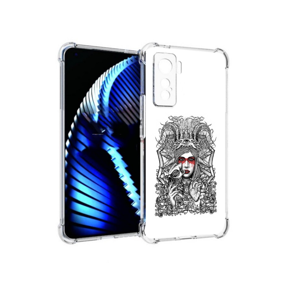 

Чехол MyPads Tocco для Vivo iQOO 5 грусная девушка, Прозрачный, Tocco