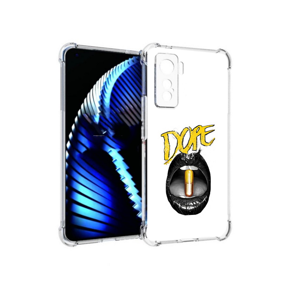 

Чехол MyPads Tocco для Vivo iQOO 5 губы, Прозрачный, Tocco