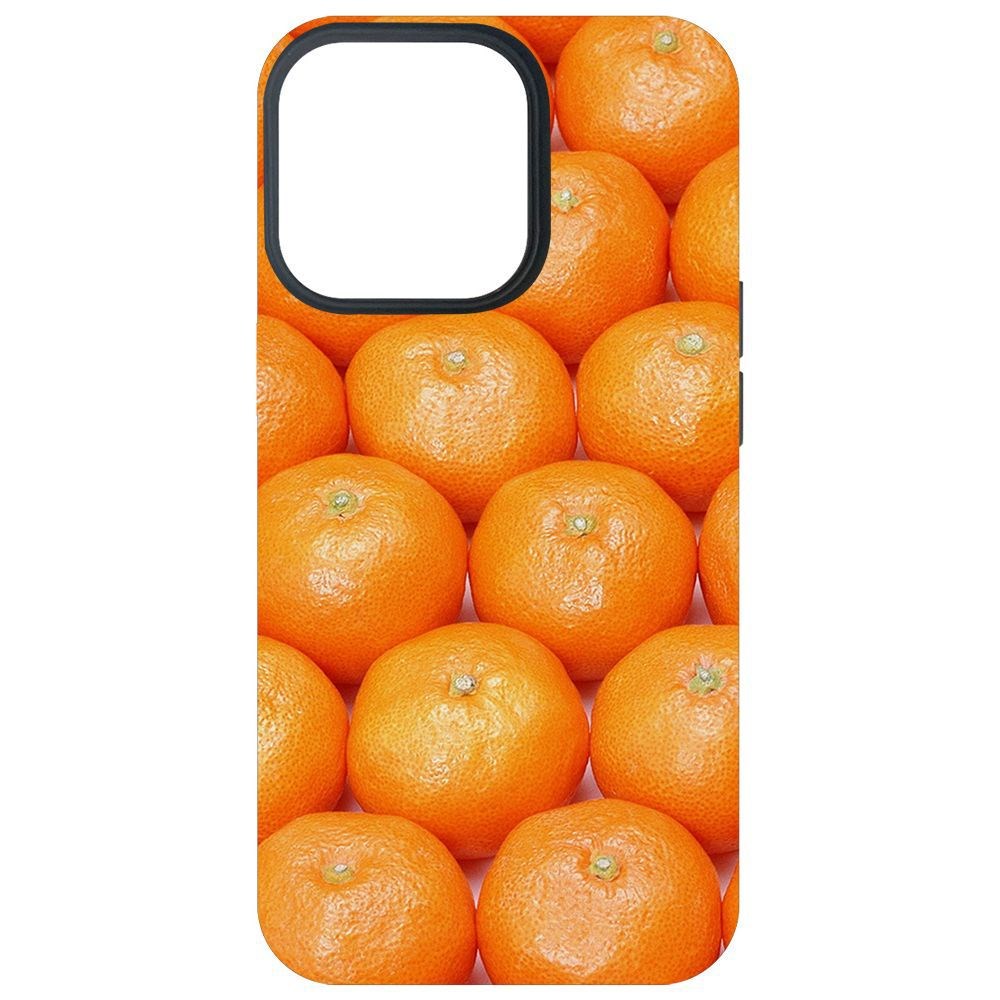 

Чехол-накладка Krutoff Софт Кейс Мандаринки для iPhone 13 Pro черный