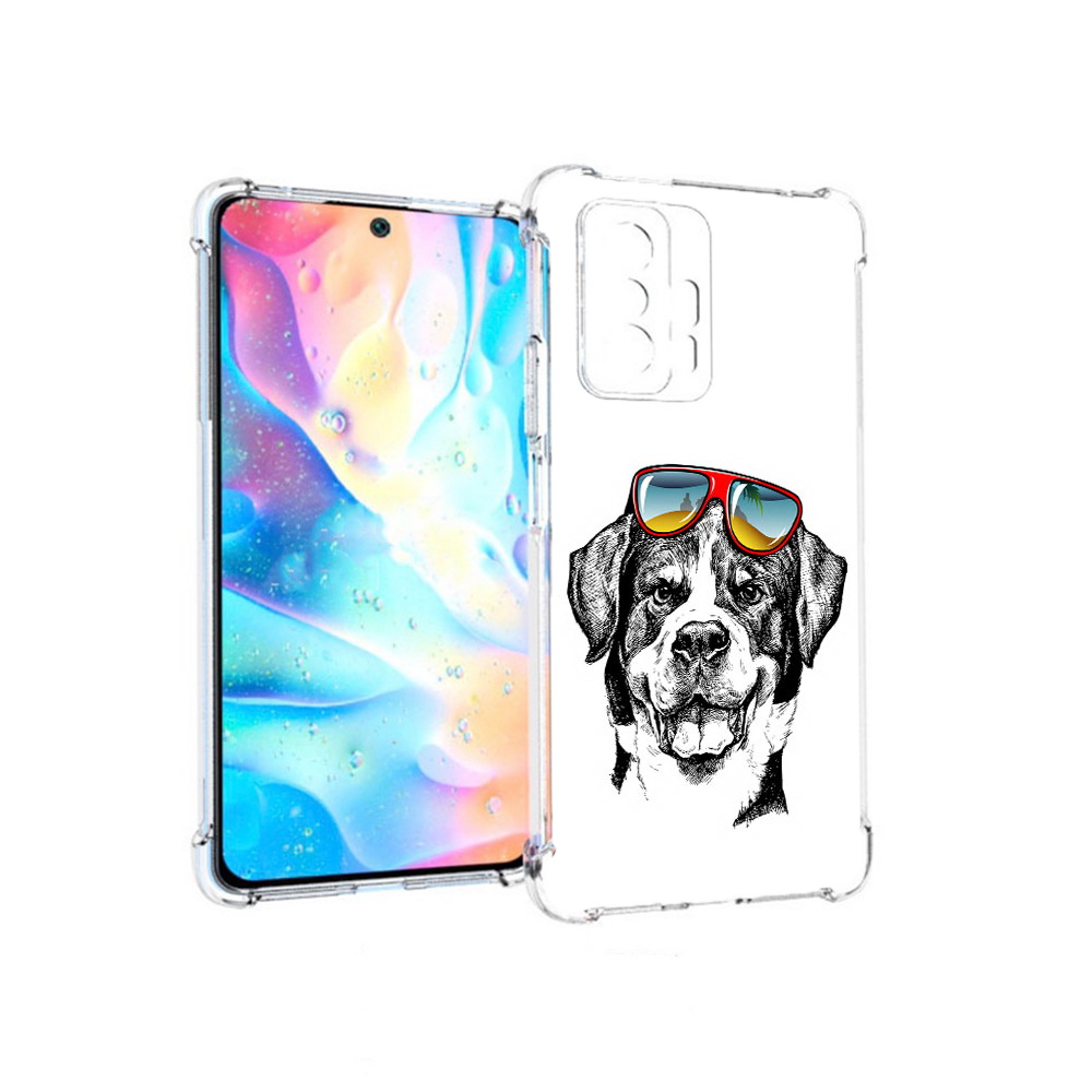 

Чехол MyPads Tocco для Xiaomi 11T Pro счастливая собака (PT163474.285.631), Прозрачный, Tocco