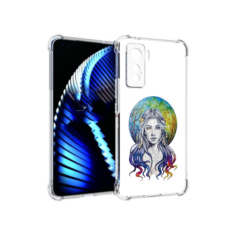 

Чехол MyPads Tocco для Vivo iQOO 5 девушка с красивыми волосами, Прозрачный, Tocco