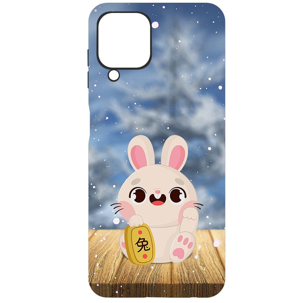 

Чехол-накладка Krutoff Софт Кейс Год кролика для Samsung Galaxy A22/M22 (A225/M225) черный