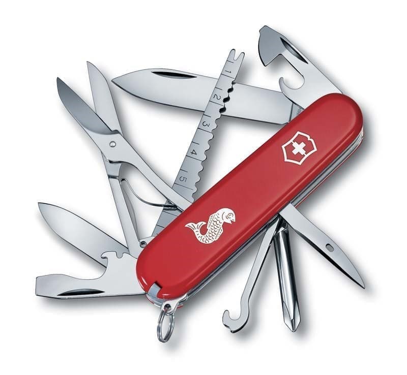 Нож перочинный VICTORINOX Fisherman, 91 мм, 18 функций, красный