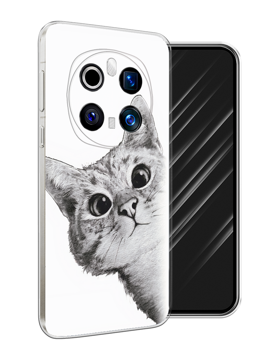 

Чехол Awog на Honor Magic 7 Pro "Кот рисунок черно-белый", Черный, 6125650-1