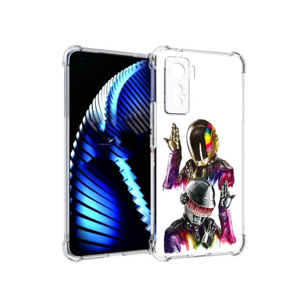 

Чехол MyPads Tocco для Vivo iQOO 5 диско космонавты, Прозрачный, Tocco