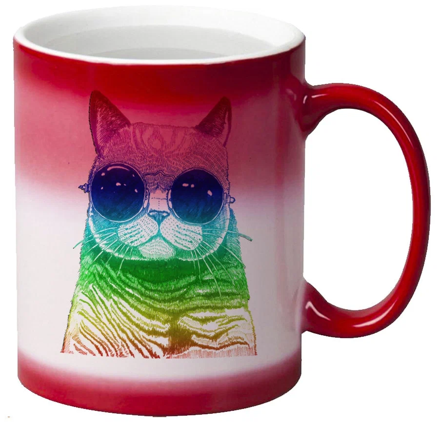 

Кружка CoolPodarok Животные Радужный кот