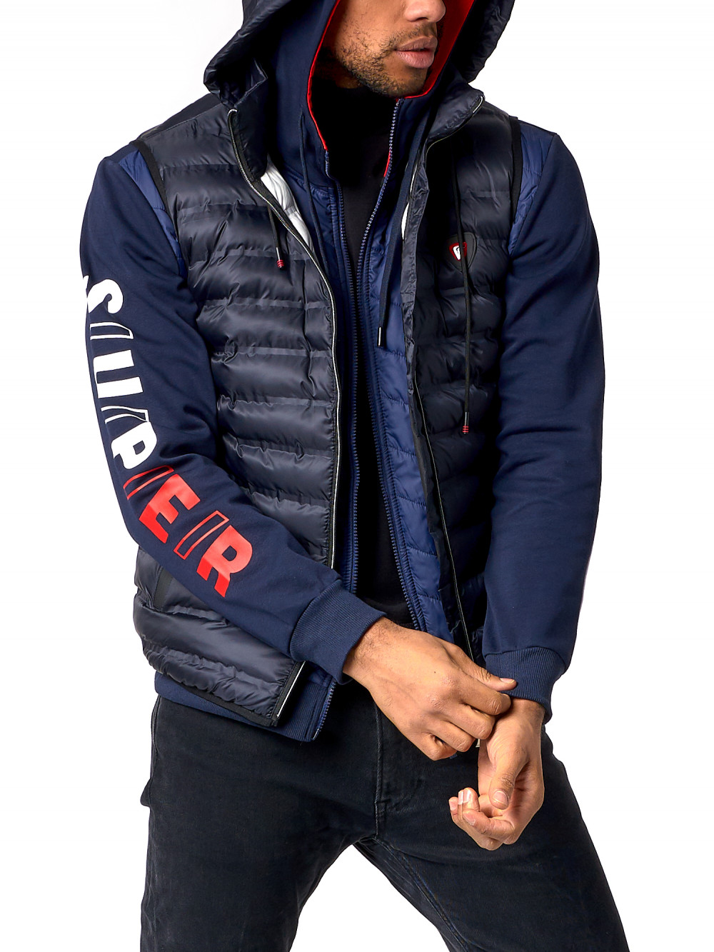 

Спортивная куртка мужская NoBrand AD70131-1 синяя 3XL, AD70131-1