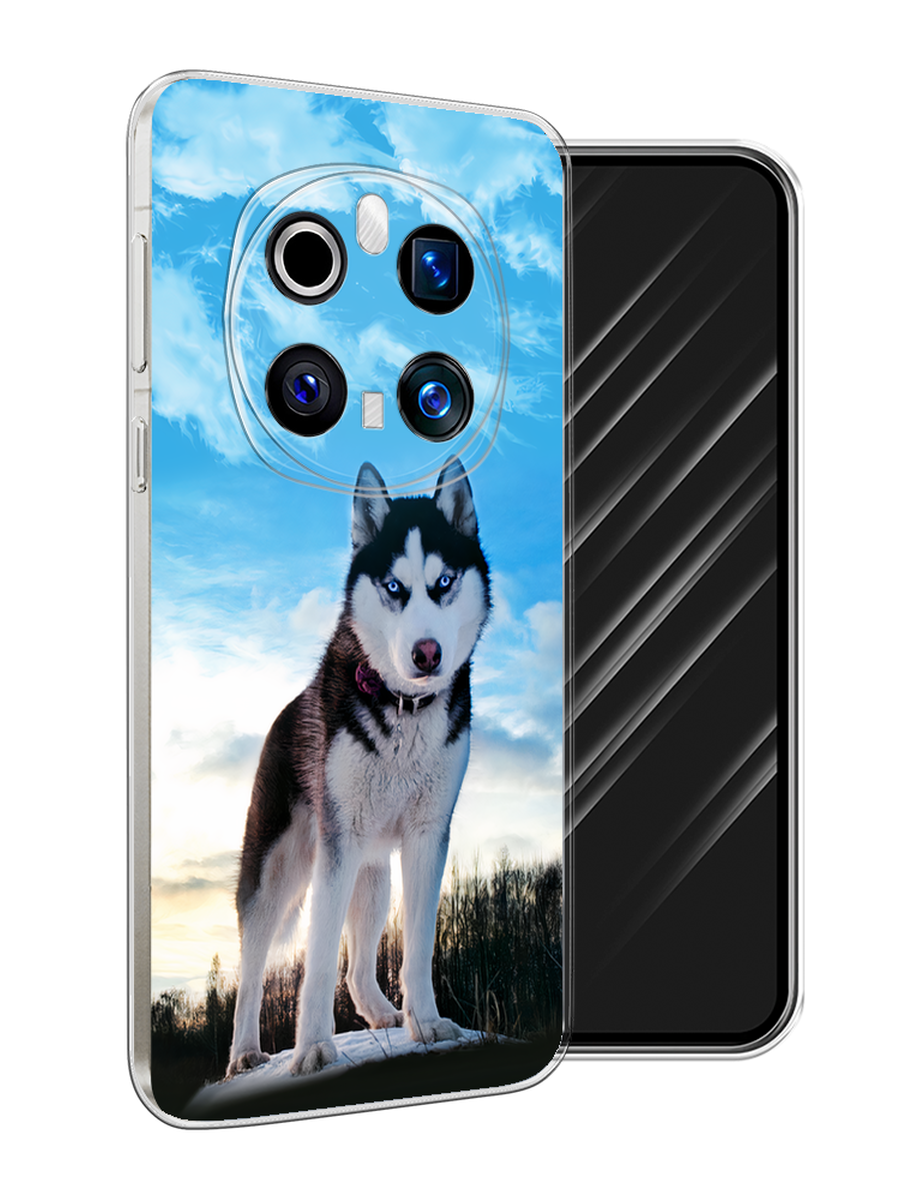 

Чехол Awog на Honor Magic 7 Pro "Хаски 3", Белый;черный;голубой, 6125650-1