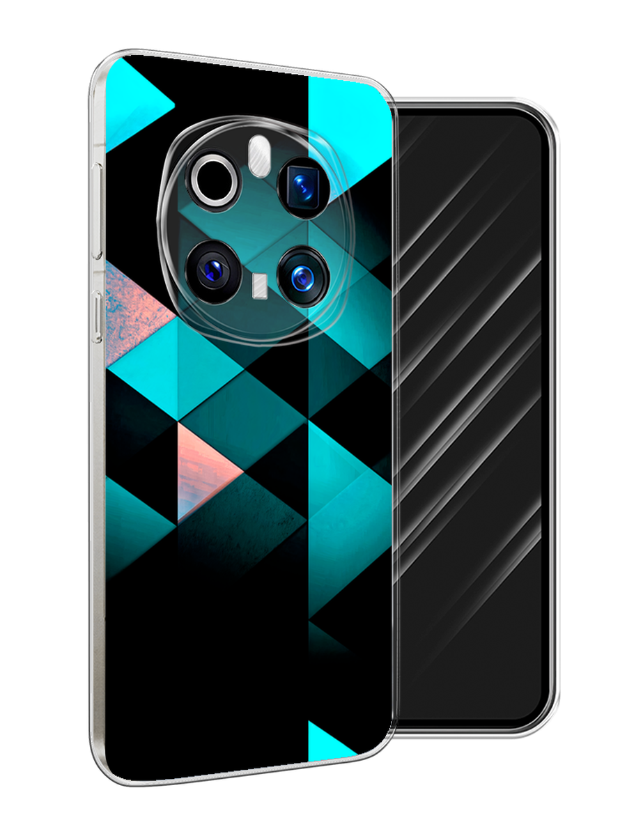 

Чехол Awog на Honor Magic 7 Pro "Геометрия 16", Бирюзовый;черный, 6125650-1