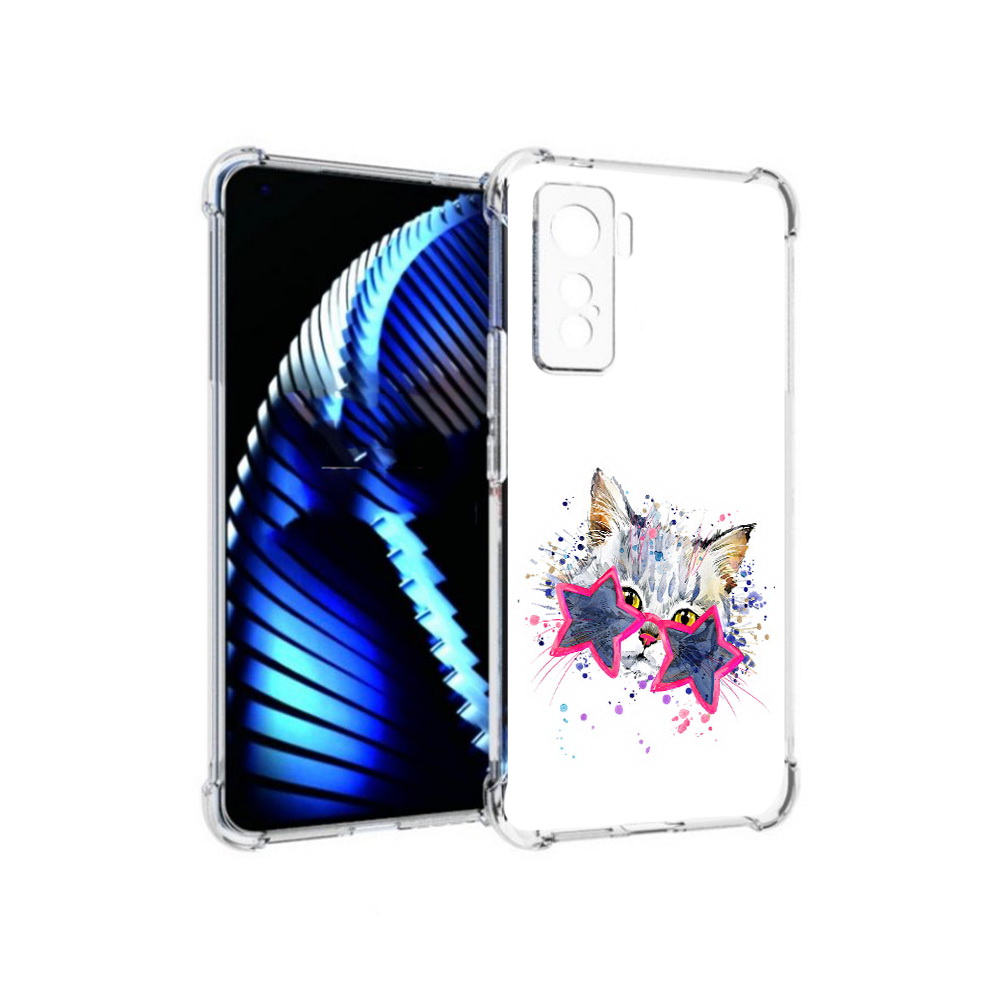 

Чехол MyPads Tocco для Vivo iQOO 5 звездные очки, Прозрачный, Tocco