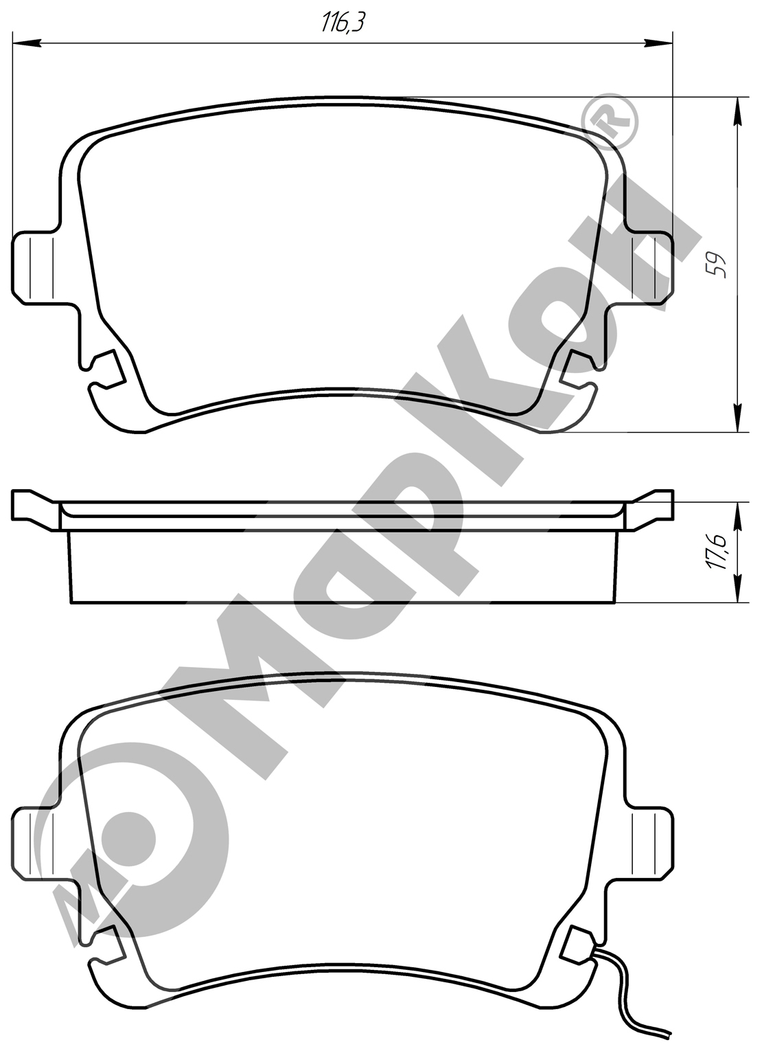 

Колодки дисковые задние VW T5/Caravelle 2.0i/3.2i/1.9TDi/2.5T 03> 500720176