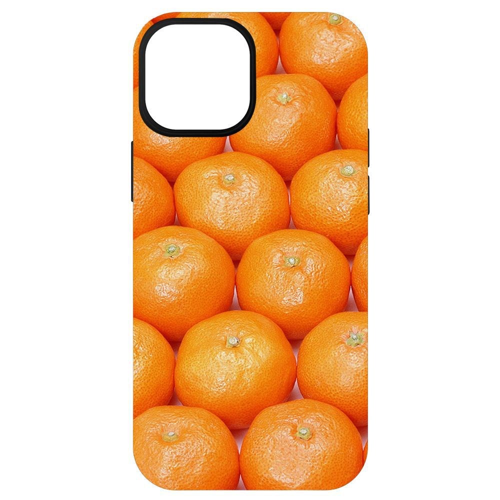 

Чехол-накладка Krutoff Софт Кейс Мандаринки для iPhone 13 mini черный