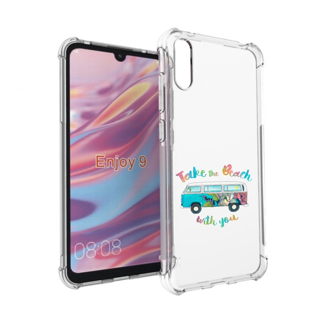 

Чехол бампер MyPads Хиппи автобус для Huawei Enjoy 9., Прозрачный, Tocco