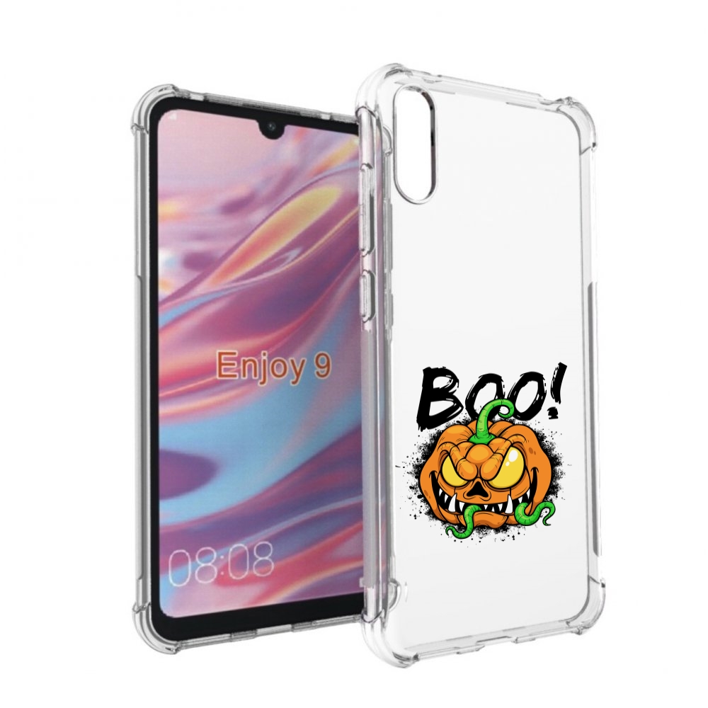 

Чехол бампер MyPads Хэллоуин бу для Huawei Enjoy 9., Прозрачный, Tocco