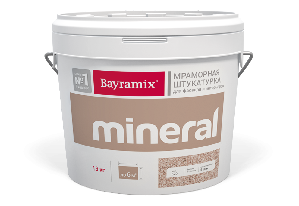 

Мраморная штукатурка (мраморная крошка) Bayramix Mineral 459, 15 кг, Mineral