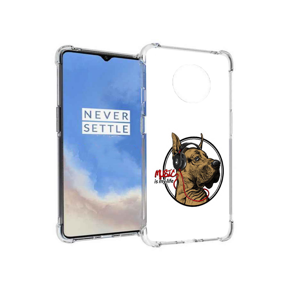 

Чехол MyPads Tocco для OnePlus 7T музыкальная собака (PT227044.138.490), Прозрачный, Tocco