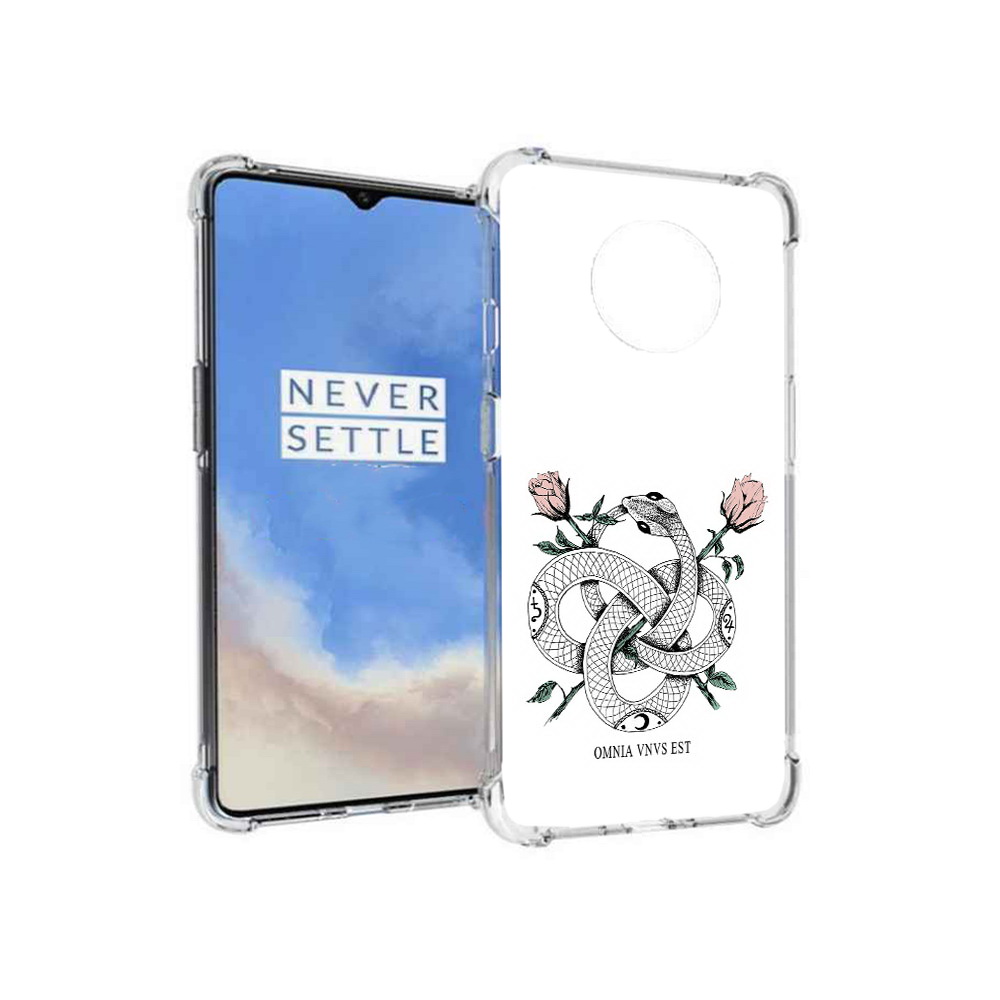 

Чехол MyPads Tocco для OnePlus 7T нарисованная змея абстракция (PT227044.138.502), Прозрачный, Tocco