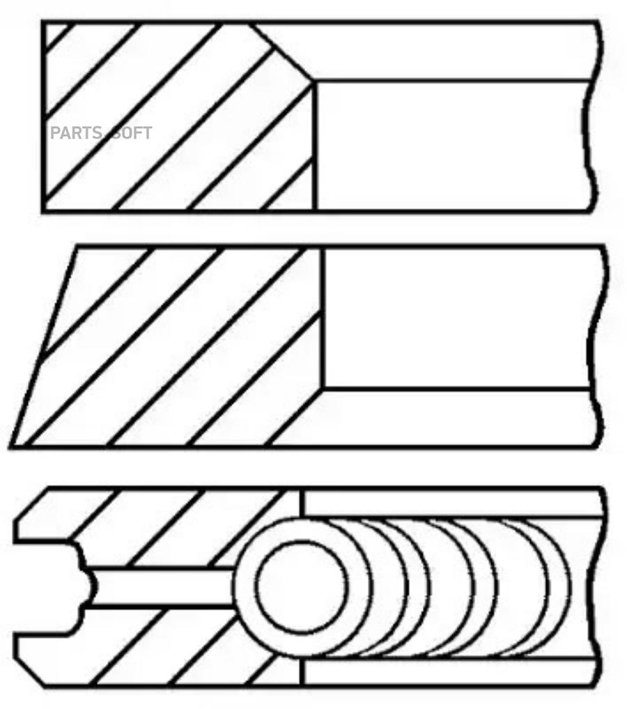 

GOETZE 0843910000 08-439100-00_кольца поршневые (1)! d84 STD Land Rover Discovery 3.0 306D
