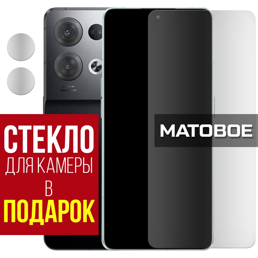 

Стекло защитное гибридное Матовое для Oppo Reno 8 Pro+ + защита камеры (2 шт.)