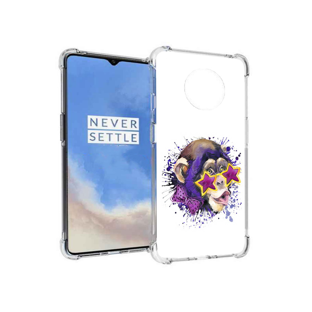 

Чехол MyPads Tocco для OnePlus 7T обезьяна в очках (PT227044.138.524), Прозрачный, Tocco