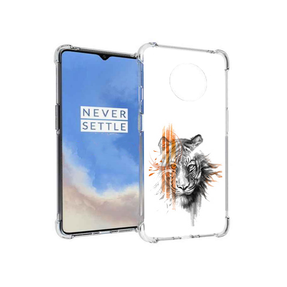 

Чехол MyPads Tocco для OnePlus 7T огненный тигр (PT227044.138.526), Прозрачный, Tocco
