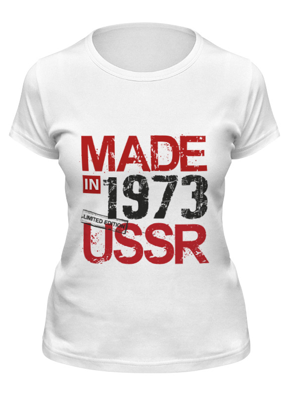 

Футболка женская Printio 1973 год рождения белая M, Белый, 1973 год рождения
