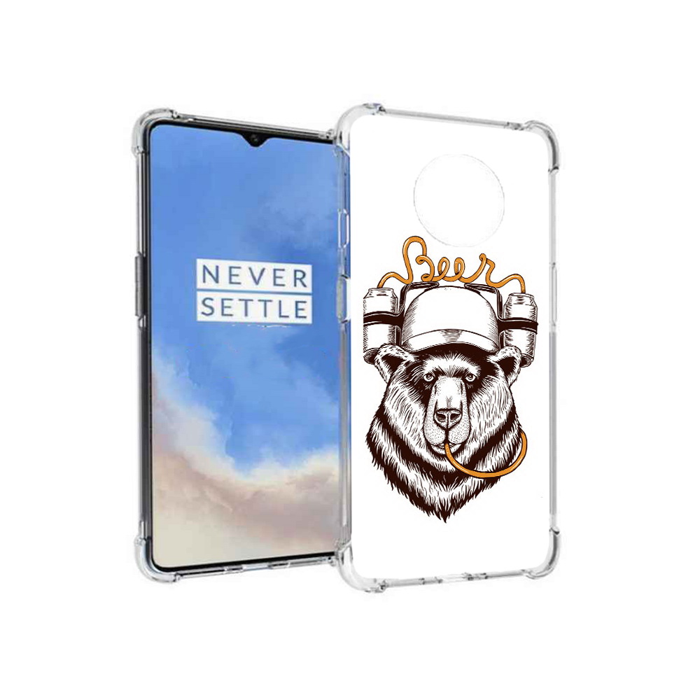 

Чехол MyPads Tocco для OnePlus 7T пивной медведь (PT227044.138.538), Прозрачный, Tocco