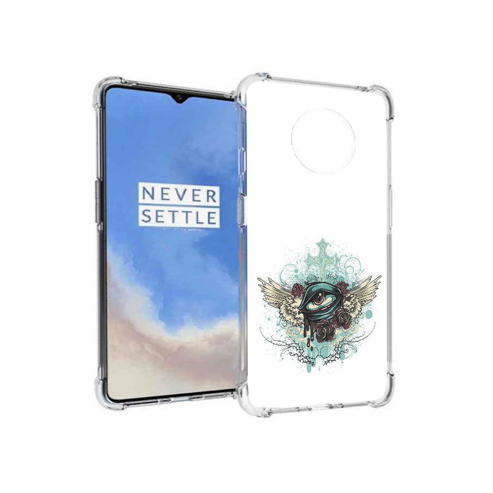 

Чехол MyPads Tocco для OnePlus 7T плачущий глаз с крыльями (PT227044.138.544), Прозрачный, Tocco