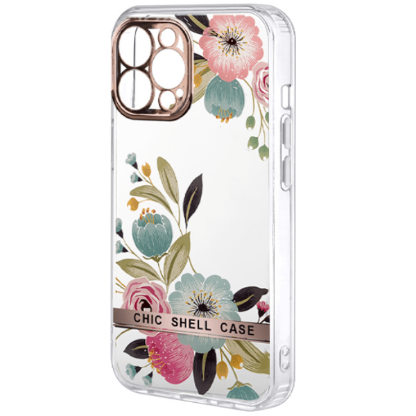 фото Чехол для iphone 12 pro chic shell case, прозрачный с рисунком №10 nobrand