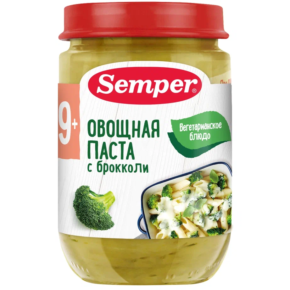 Пюре Semper овощная паста с брокколи, 190 г