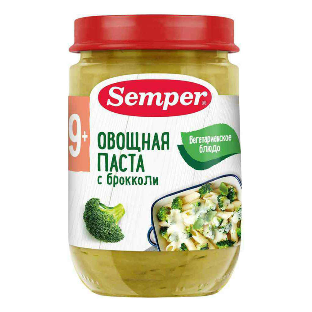 

Пюре Semper Овощная паста с брокколи с 9 месяцев 190 гр