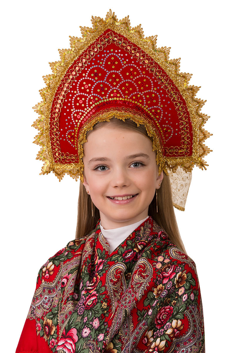 фото Кокошник сказочный узор батик детский батик 5412 batik