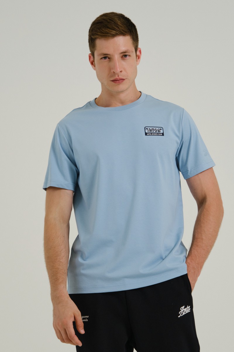 

Футболка мужская Anta 852428104 синяя 2XL, Синий, 852428104 RETRO SPORTS HAVE A NICE TIME A-CHILL TOUCH,A-ANTISEPTIC 2.0