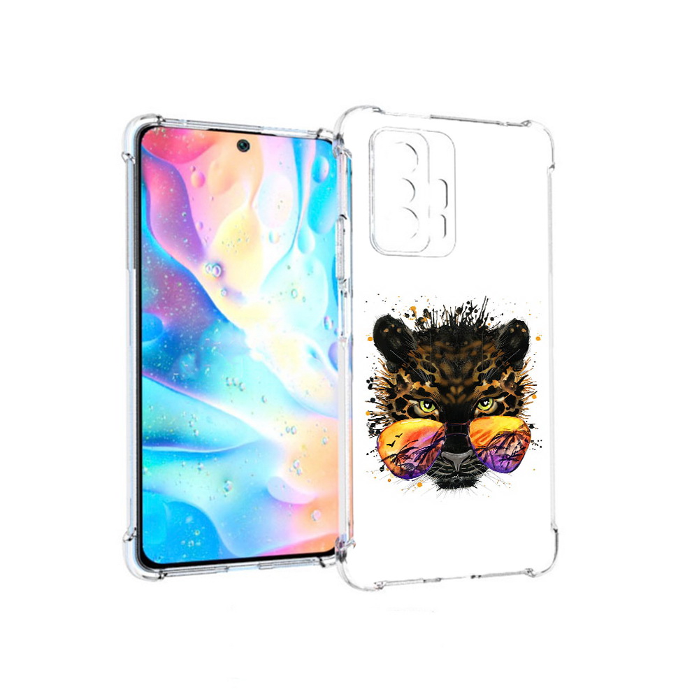 

Чехол MyPads Tocco для Xiaomi 11T Pro тропический леопард (PT163474.285.649), Прозрачный, Tocco