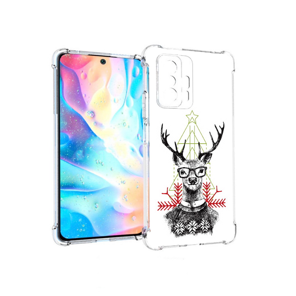 

Чехол MyPads Tocco для Xiaomi 11T Pro умный олень (PT163474.285.652), Прозрачный, Tocco