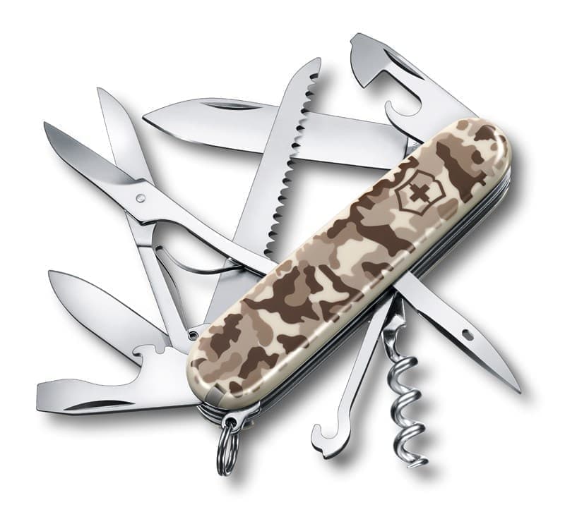 фото Нож перочинный victorinox huntsman desert camouflage, 91 мм, 15 функций, бежевый камуфляж