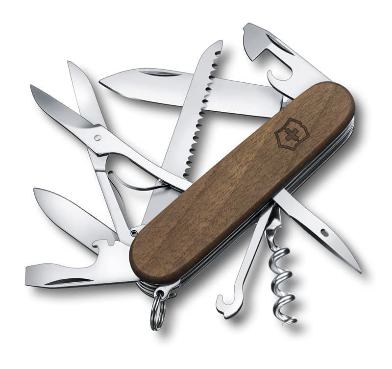 

Нож перочинный VICTORINOX Huntsman, 91 мм, 13 функций, рукоять из орехового дерева, Коричневый