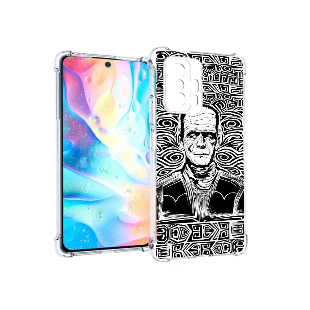 

Чехол MyPads Tocco для Xiaomi 11T Pro франкенштейн черно белый (PT163474.285.661), Прозрачный, Tocco