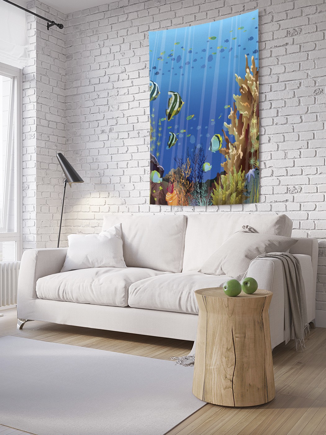 

Вертикальное фотопанно на стену JoyArty Рыбы-попугаи 150x200 см, Рыбы-попугаи