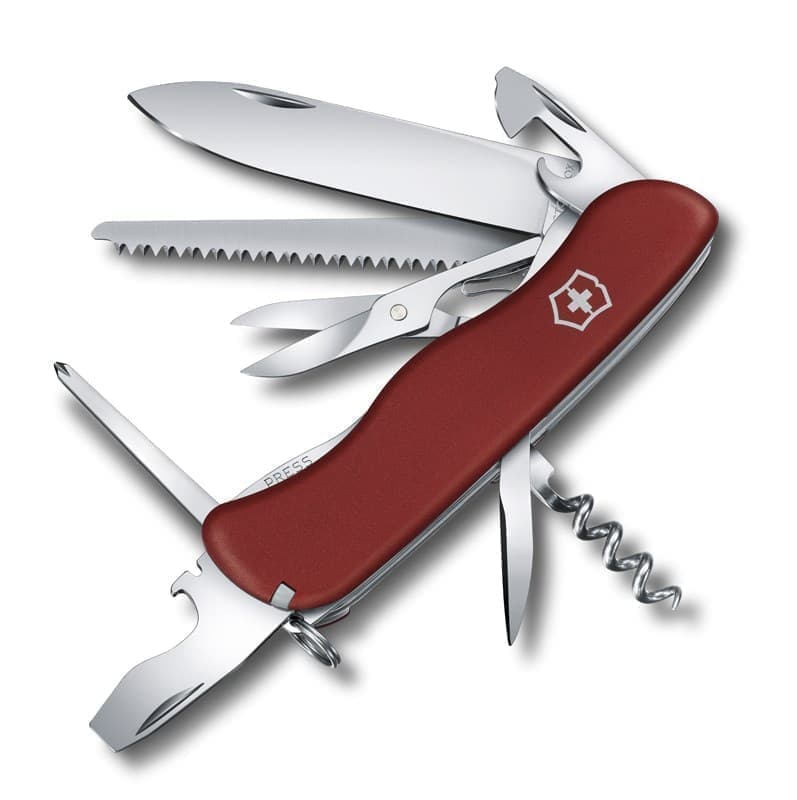 

Нож перочинный VICTORINOX Outrider, 111 мм, 14 функций, с фиксатором лезвия, красный