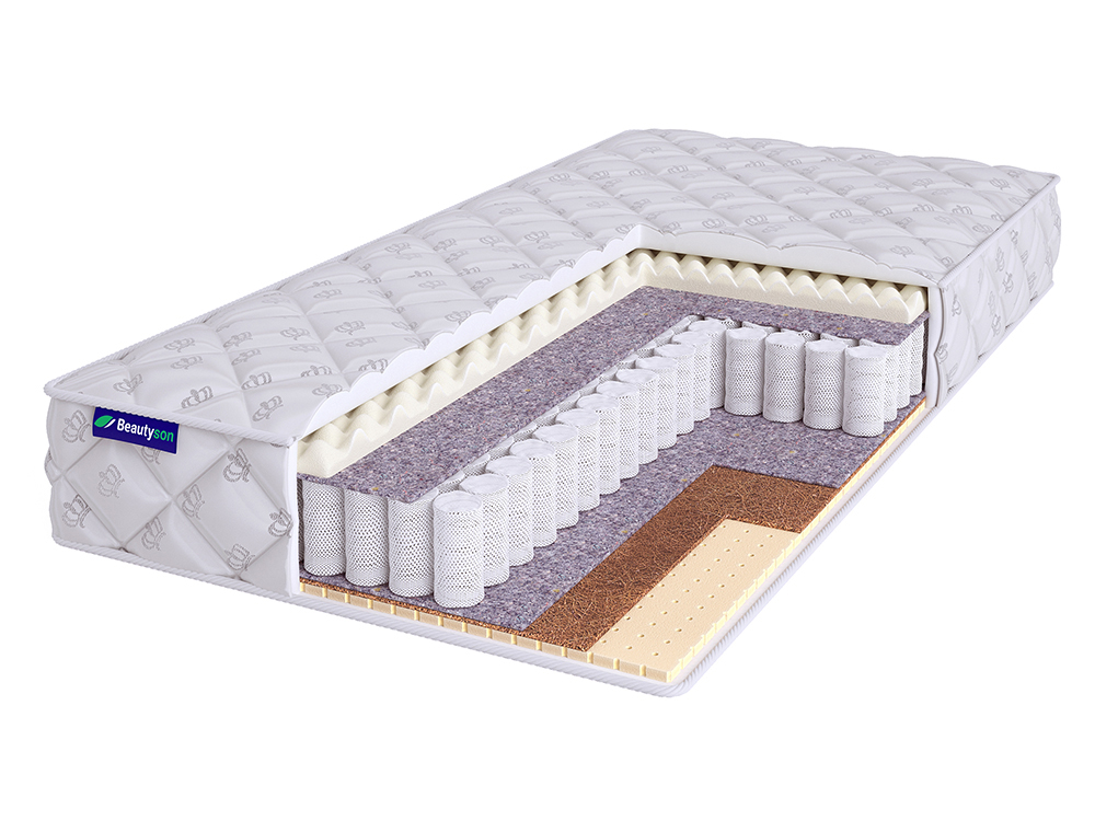 

Матрас BeautySon SPRING Massage Mix Mini S600 155х195, Белый, SPRING Massage Miх Mini S600