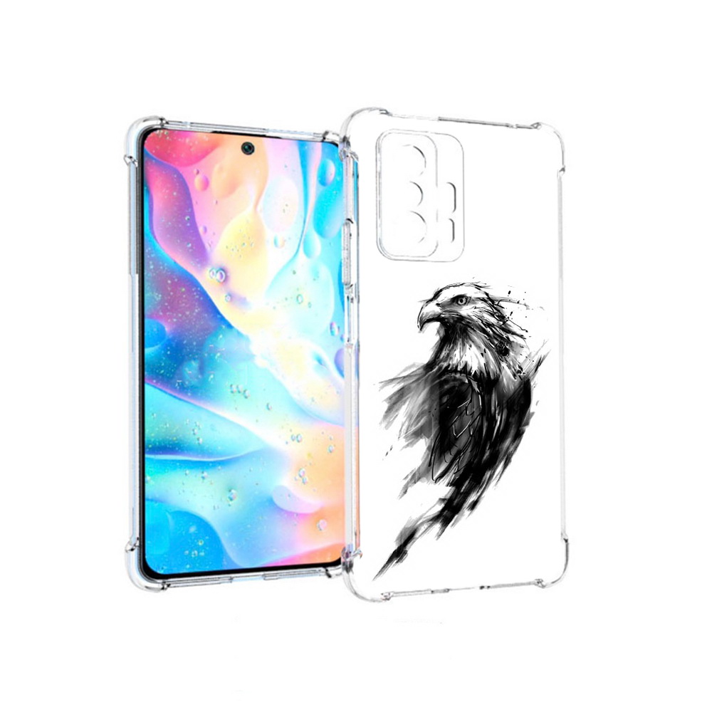 

Чехол MyPads Tocco для Xiaomi 11T Pro чб птица (PT163474.285.670), Прозрачный, Tocco