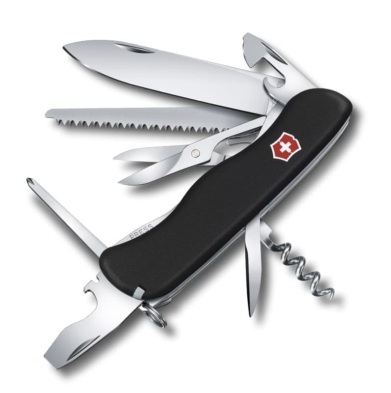 фото Нож перочинный victorinox outrider, 111 мм, 14 функций, с фиксатором лезвия, чёрный